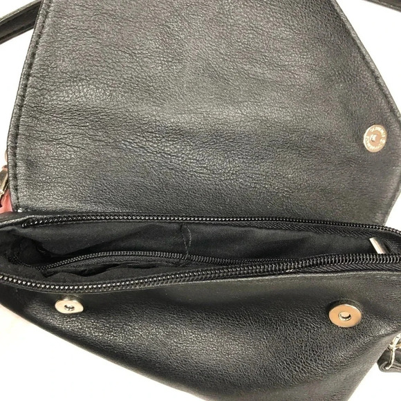 SAX Crossbody Purse with Adorable Flower attached NWOT Black - Picture 9 of 11